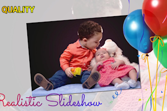 create HD photo slideshow video for birthdays, babies, weddings in 24 hours