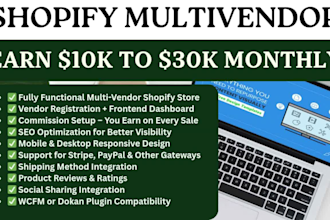 create multi vendor ecommerce marketplace website