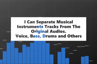 separate the voice, bass or drums tracks from original audios