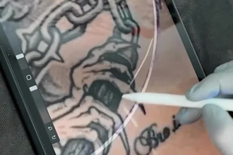 drawn minimalist tattoo, tarot card, playing card
