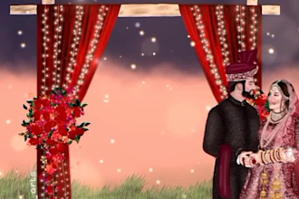 create a memorable digital wedding invitation card or videos