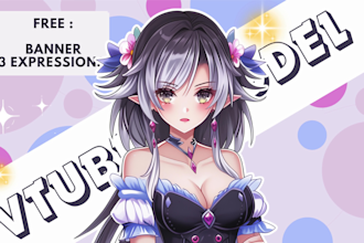 design and rig a high quality live2d model for vtuber