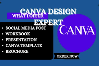 create canva social media post workbook  presentation design and canva template