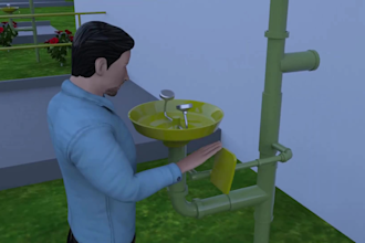 create 3d industrial explosion and emergency response animation safety training