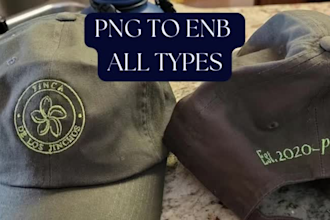 embroidery digitizing hat logo image to emb dst within 24hrs