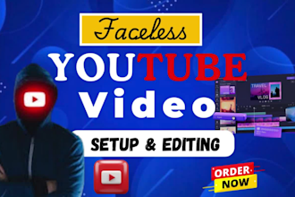 do youtube faceless videos, motivational videos and content editing