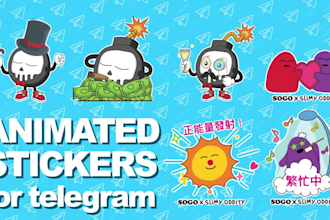 make a cute animated sticker for whatsapp and telegram