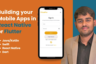 develop android and ios apps using flutter or react native