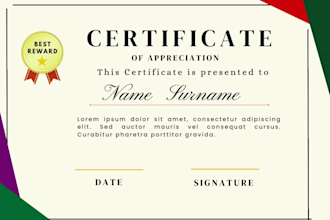 create modern and elegant certificate designs