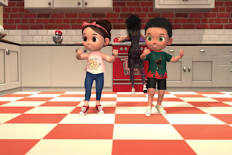 3d animation for kids, music video, rhyme, kids learning