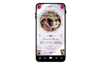 make an elegant indian wedding invitation video