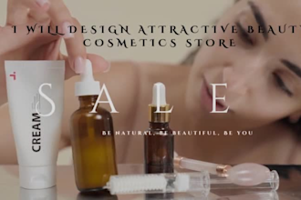 design beauty shopify store skincare website cosmetic store dropshipping makeup