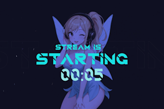 design custom twitch and youtube stream overlays and screens