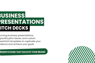 design powerpoint template, pitch deck and business presentation