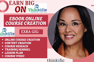 create ebook online course course creation lesson plan on thinkific course video