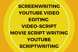 write movie script screenplay tv series tv pilot  feature short film script writ