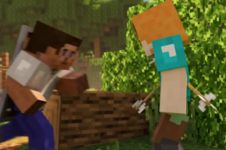 create minecraft animation, minecraft animated intro, minecraft short