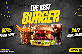 restaurant food menu design, digital and TV screen menu