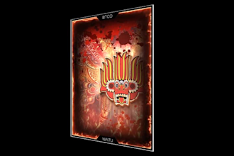 create 3d parallax nft trading card with character animation