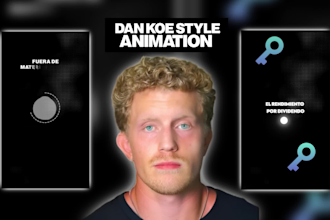 create dan koe style animation for insta, tiktok reels