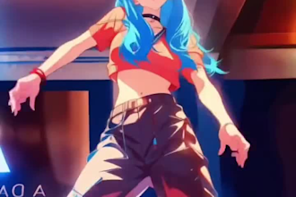 craft comic dance video anime art loop video art and streaming character