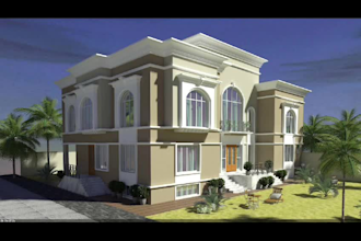 do architecture 3d rendering animation for home and commercial exterior design