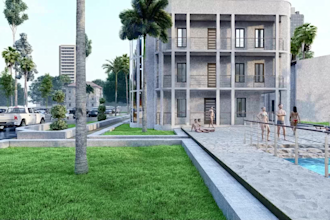 design lakeview resort 2d 3d realistic model landscap render