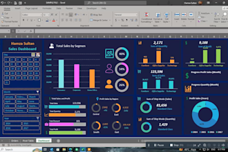 make professional excel dashboard, pivot table and charts