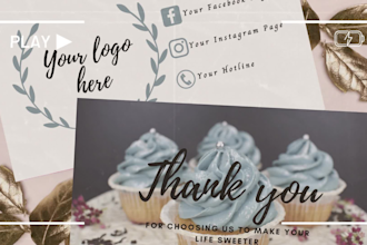create professional thank you cards for your business