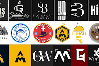 cheap modern emblem or logo food,barber,logistics