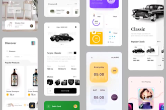 design front end UI of the android app in XML android development
