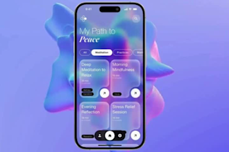 develop a mindful meditation and affirmation mobile app to calm and inspire