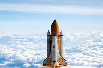 make space shuttle flying over earth animation