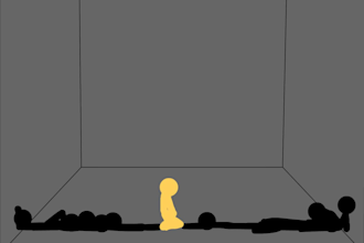 animate a fighting stick figure animation