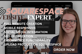 build modern and update responsive squarespace website, website development