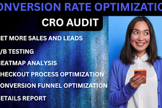 audit and optimize your website to increase conversion rate as a cro specialist