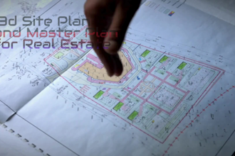 draw 3d site plan and master plan for real estate