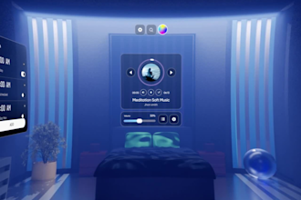 create 3d animated webflow animation video for a website or app
