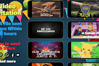 create a custom birthday video invitation for kids