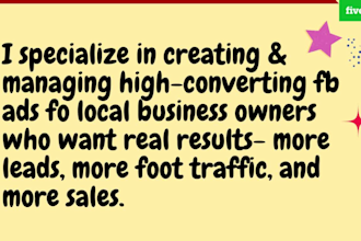 do facebook ads for local business that convert into sales