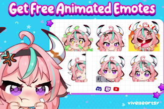 create custom twitch, chibi, vtuber, and animated emotes for your stream