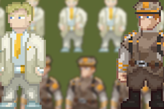 do pixel art characters sprites and props for your games