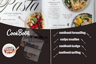 formatting recipe book, cookbook design, recipe creation, cookbook writer