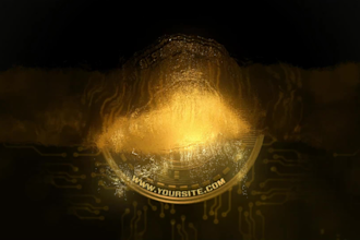 create crypto bitcoin blockchain fintech intro logo