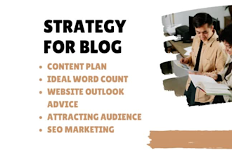 create content strategy and do SEO writing for your blog