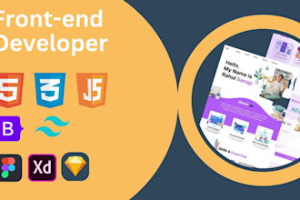 frontend designer and frontend developer html css bootstrap