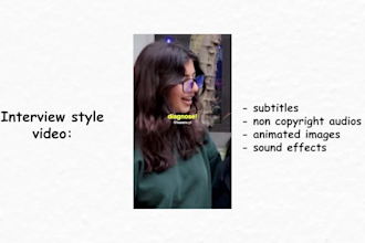 edit short from interview, story telling, short videos