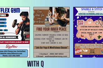 design food flyers, pinterest post and posters