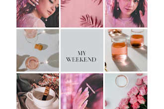 design aesthetic instagram posts for you