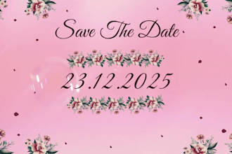 design an animated invitation video and invitation card